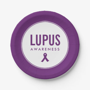 Lupus Awareness Ribbon Lila Pappteller