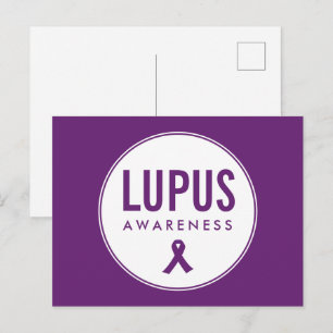 Lupus Awareness Ribbon Lila Postkarte