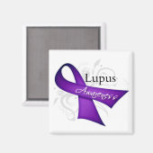 Lupus Awareness Ribbon Magnet (Vorderseite/Rückseite)