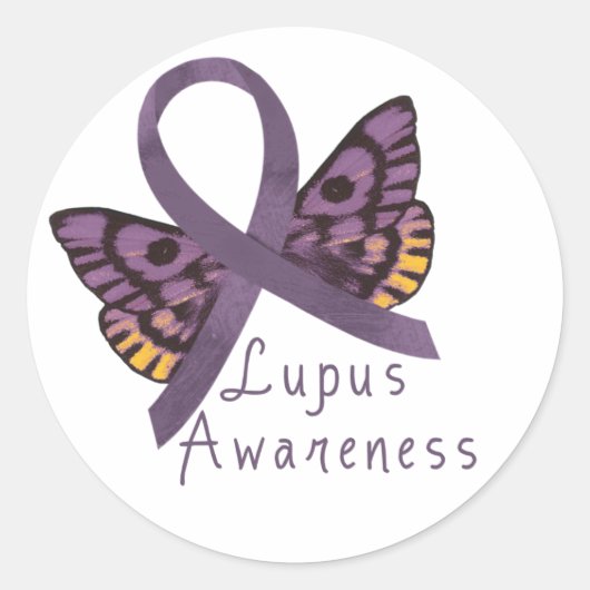 Lupus Awareness Runder Aufkleber (Vorderseite)