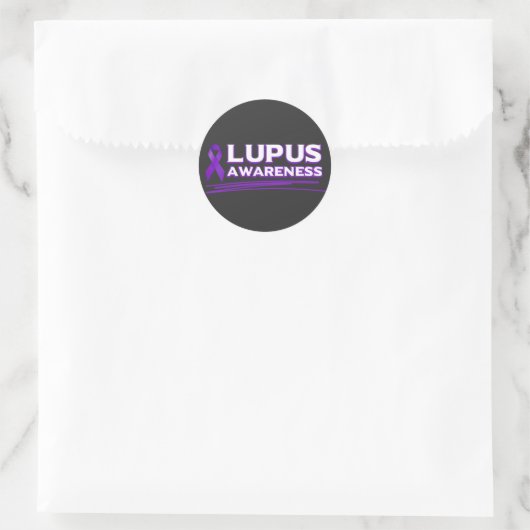 Lupus Awareness Runder Aufkleber (Tasche)