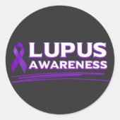 Lupus Awareness Runder Aufkleber (Vorderseite)