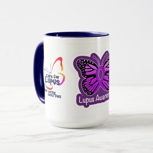 Lupus Awareness Tasse (Vorderseite Links)