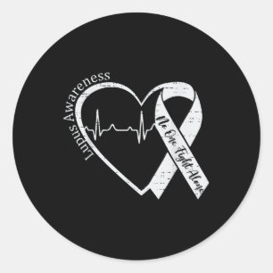 Lupus Awareness Warrior Lila Ribbon Autoimmune D Runder Aufkleber