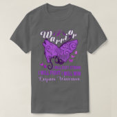 Lupus Awareness Warrior Lila Ribbon Butterfly Wo T-Shirt (Design vorne)