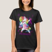 Lupus Awareness's Unicorn Dabbing Überlebenspenden T-Shirt (Vorderseite)