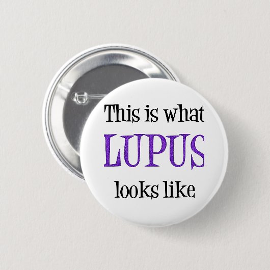 Lupus-Bewusstsein Button (Vorne & Hinten)
