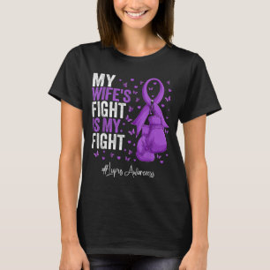 Lupus-Bewusstsein der Ehefrau mit violettem Band T-Shirt
