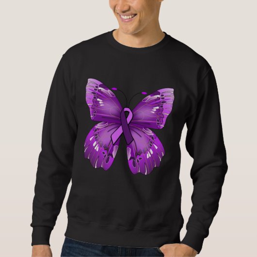 Lupus-Bewusstsein Lupus-Schmetterling Überlebender Sweatshirt (Vorderseite)