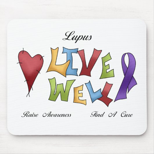 Lupus-Bewusstsein Mousepad (Vorne)