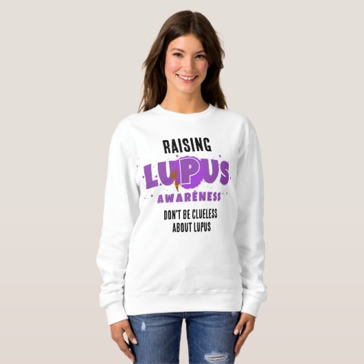 LUPUS-BEWUSSTSEIN sollte nicht unmissverständlich Sweatshirt (Vorne ganz)