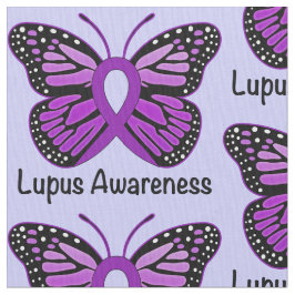 Lupus-Bewusstseins-Band mit Schmetterling Stoff