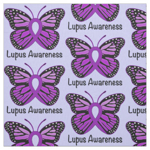 Lupus-Bewusstseins-Band mit Schmetterling Stoff