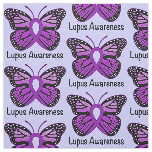 Lupus-Bewusstseins-Band mit Schmetterling Stoff (Muster)