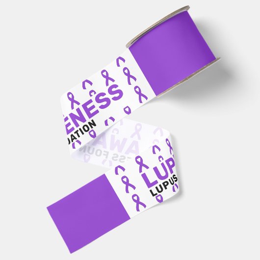 Lupus-Bewusstseins-Schleifenmuster Ripsband (Rückseite)