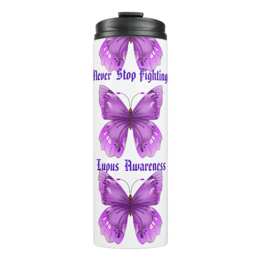 Lupus-Bewusstseins-Trommel Thermosbecher (Vorderseite)