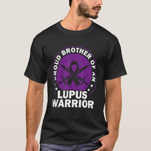 Lupus Bewusstseinsstolz Bruder eines Lupuskriegers T-Shirt (Vorderseite)