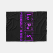 Lupus-Bewusstseinszeit 2025 Mama Männer Fleecedecke (Vorderseite (Horizontal))