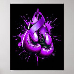 Lupus Boxhandschuh Lila Band-Aufklärungskampf W Poster