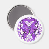 Lupus Butterfly Circle of Ribbons Magnet (Vorderseite/Rückseite)