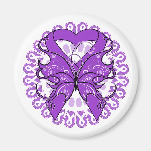 Lupus Butterfly Circle of Ribbons Magnet (Vorne)