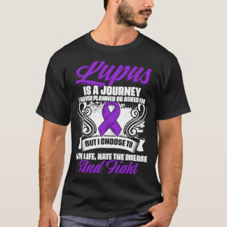 Lupus Fighter Lupus Lila Ribbon Lupus Bewusstsein T-Shirt
