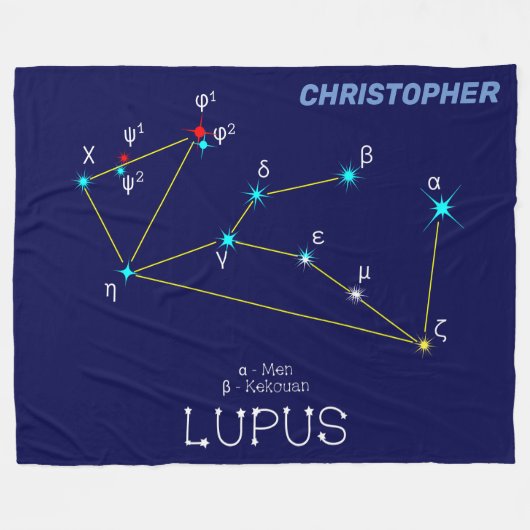 Lupus Fleecedecke (Vorderseite (Horizontal))