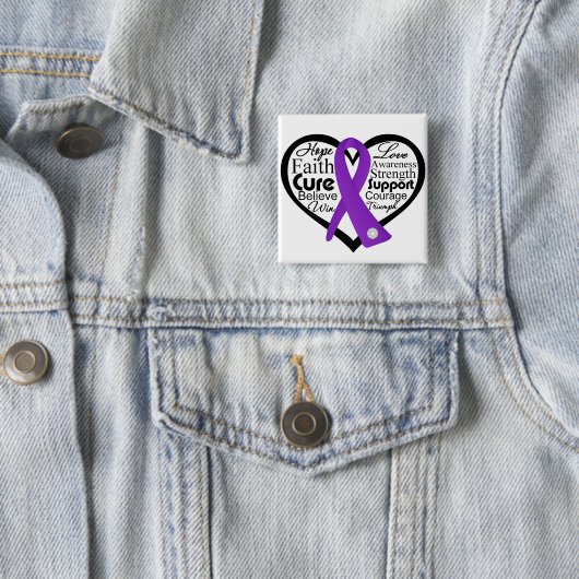 Lupus Heart Ribbon Collage Button (Beispiel)