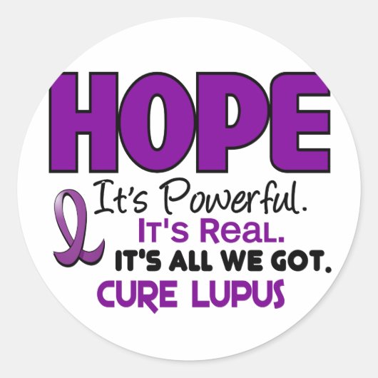 Lupus HOPE 1 Runder Aufkleber (Vorderseite)