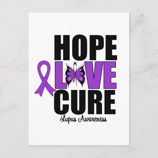Lupus Hope Liebe Cure Postkarte (Vorderseite)