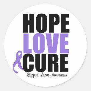 Lupus Hope Liebe Cure Runder Aufkleber