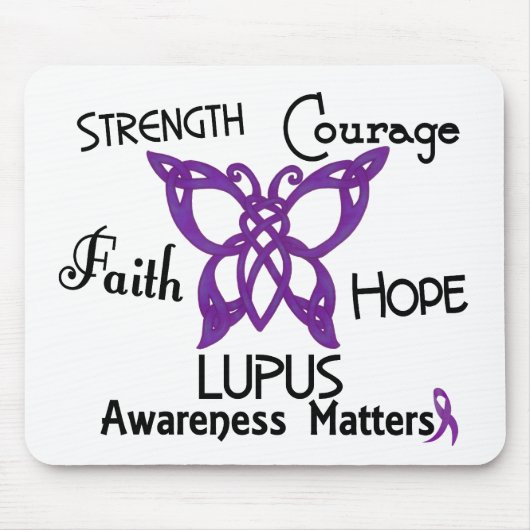 Lupus-keltischer Schmetterling 3 Mousepad (Vorne)