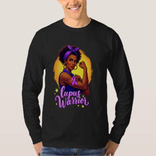 Lupus Krieger Afro Schwarze Frauen tragen Lila Ban T-Shirt
