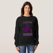 Lupus Krieger Lila Schmetterlinge Sweatshirt (Vorne ganz)