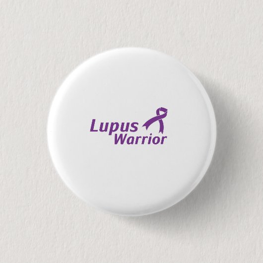 Lupus-Kriegerlupus-Bewusstseins-lila Band Button (Vorderseite)