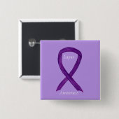 Lupus Lila Awareness Ribbon Custom Art Button (Vorne & Hinten)