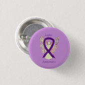 Lupus Lila Awareness Ribbon Engel Custom Art Butto Button (Vorne & Hinten)