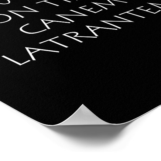 Lupus-Lupus-Nicht-Zeckenkanem-Latrantem Poster (Ecke)