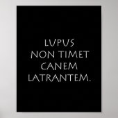 Lupus-Lupus-Nicht-Zeckenkanem-Latrantem Poster (Vorne)
