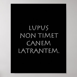 Lupus-Lupus-Nicht-Zeckenkanem-Latrantem Poster