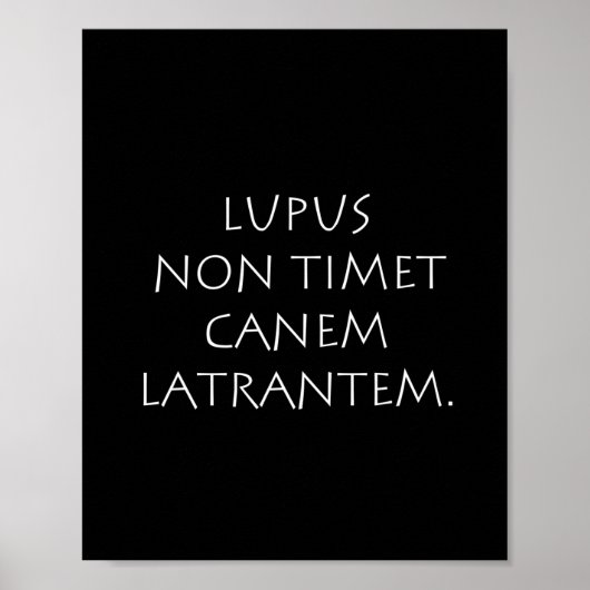 Lupus-Lupus-Nicht-Zeckenkanem-Latrantem Poster (Vorne)
