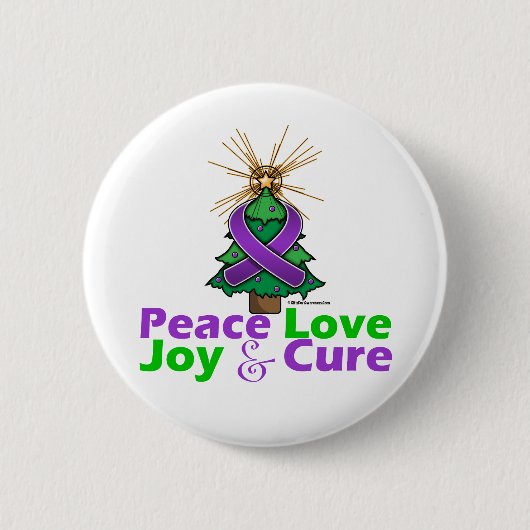 Lupus Peace Liebe Joy Cure Button (Vorderseite)