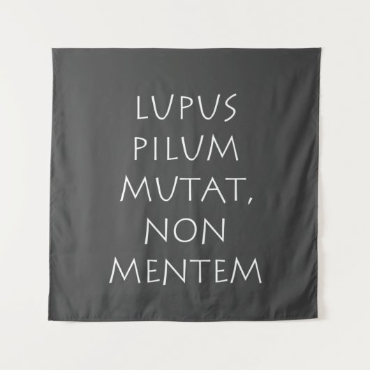 Lupus pilum mutat non mentem wandteppich (Vorderseite)
