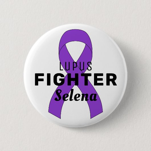 Lupus Ribbon White Button (Vorderseite)