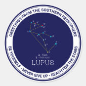 Lupus Runder Aufkleber (Vorderseite)