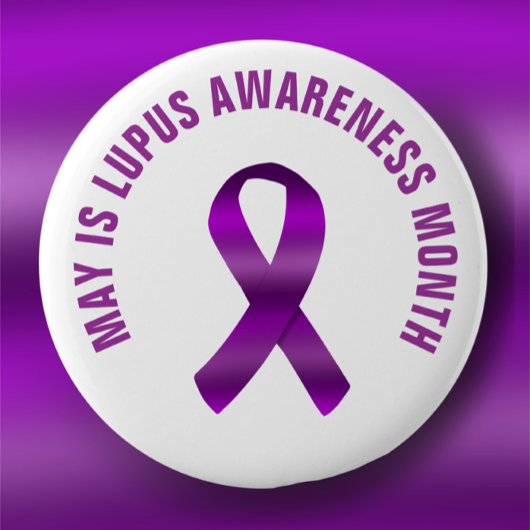 Lupus-Sensibilisierungsmonat / Lila, benutzerdefin Button