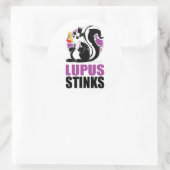 Lupus Stinks Runder Aufkleber (Tasche)