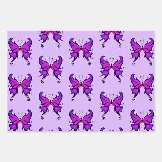 Lupus Support Wrapping Paper Gift Wrap Butterfly Geschenkpapier Set (Vorderseite 3)