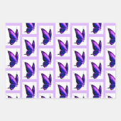 Lupus Support Wrapping Paper Gift Wrap Butterfly Geschenkpapier Set (Vorderseite 2)
