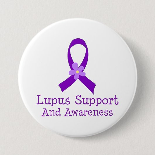 Lupus-Unterstützung und Bewusstsein Button (Vorderseite)